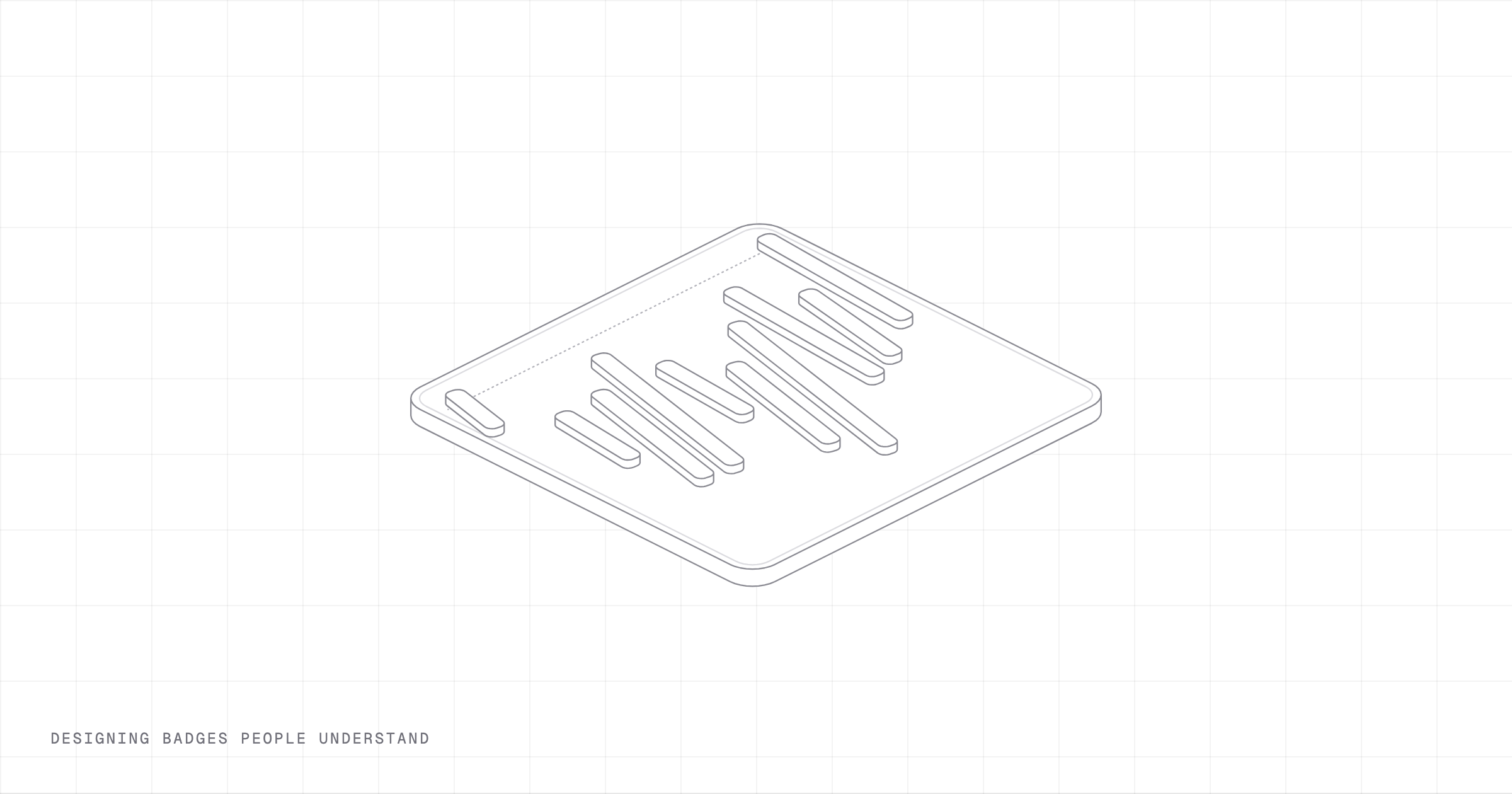 A file of crooked lines snapping square under a formatter, drawn in fine lines.