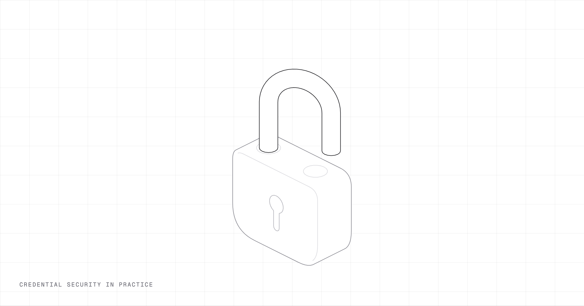 A padlock whose shackle lifts and swings open, drawn in fine lines.